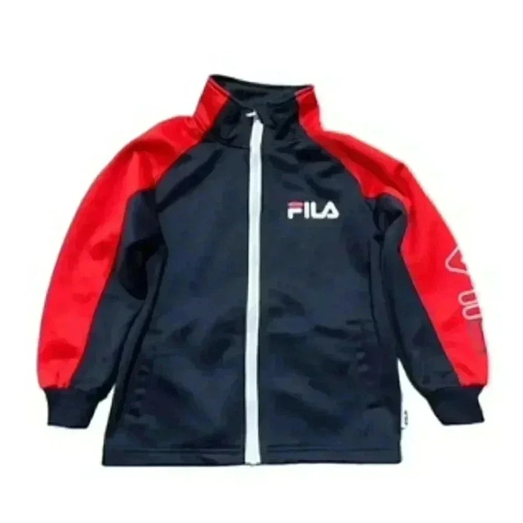 Fila Red And Black Full Zip Soccer Baseball Warm Up Jacket‎ Boys Sz 5/6 EUC - Picture 2 of 12